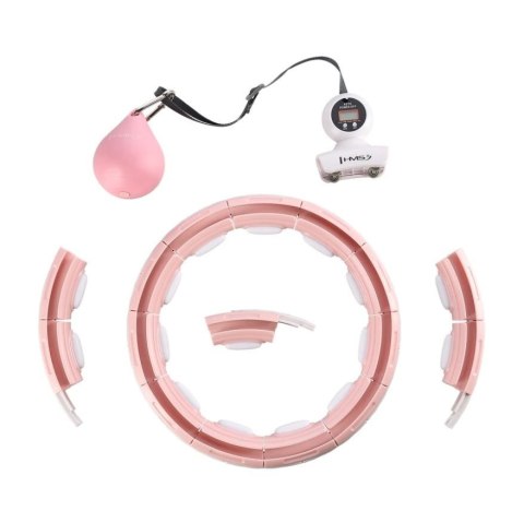 Hula Hop HMS HHM15 z magnesem i obciążeniem różowy + licznik Hula Hop HMS HHM15 z magnesem i obciążeniem różowy + licznik