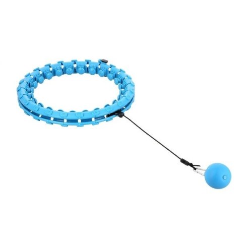Hula Hop HMS HHW01 z obciążnikiem i wypustkami niebieski + pas BR163 czerwony w zestawie Hula Hop HMS HHW01 z obciążnikiem i wypustkami niebieski + pas BR163 czerwony w zestawie