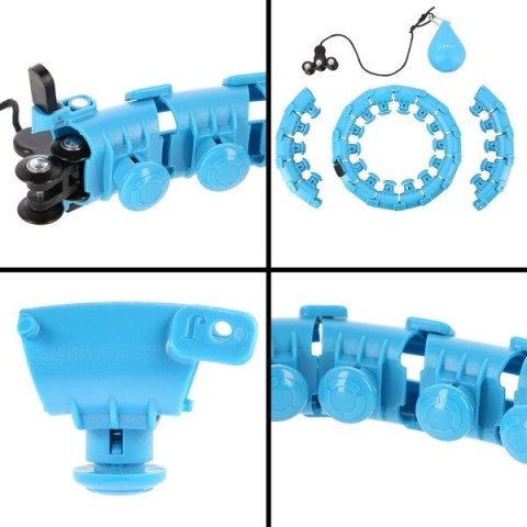Hula Hop HMS HHW01 z obciążnikiem i wypustkami niebieski + pas BR163 czerwony w zestawie Hula Hop HMS HHW01 z obciążnikiem i wypustkami niebieski + pas BR163 czerwony w zestawie