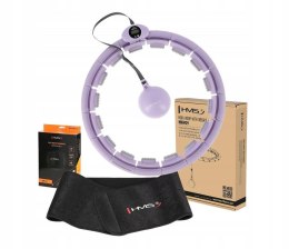 Hula Hop HMS HHW09 z licznikiem i piłką grawitacyjną fioletowy + pas BR163 czarny zestaw