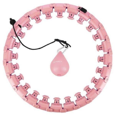 Hula Hop HMS HHW12 plus size z wypustkami i obciążnikiem różowy Hula Hop HMS HHW12 plus size z wypustkami i obciążnikiem różowy