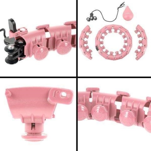 Hula Hop HMS HHW12 plus size z wypustkami i obciążnikiem różowy Hula Hop HMS HHW12 plus size z wypustkami i obciążnikiem różowy