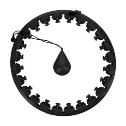 Hula Hop One Fitness OHA01 z obciążnikiem i wypustkami czarny