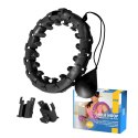 Hula Hop One Fitness OHA01 z obciążnikiem i wypustkami czarny