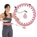 Hula hop HMS HHW01 z wypustkami i obciążnikiem rózowy