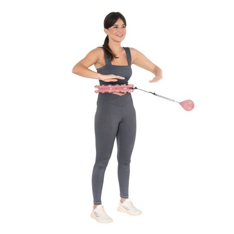Hula hop HMS HHW01 z wypustkami i obciążnikiem rózowy Hula hop HMS HHW01 z wypustkami i obciążnikiem rózowy
