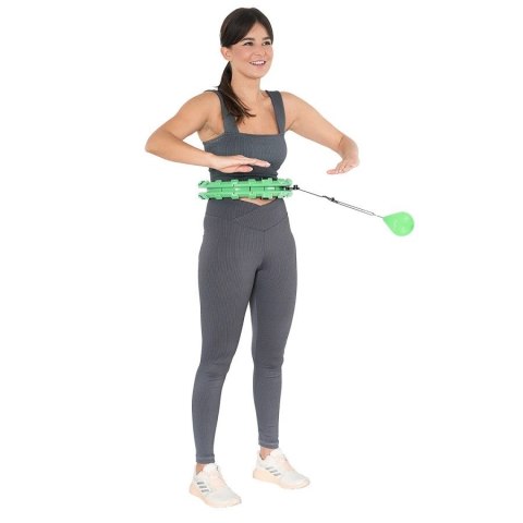 Hula hop HMS HHW01 z wypustkami i obciążnikiem zielony Hula hop HMS HHW01 z wypustkami i obciążnikiem zielony