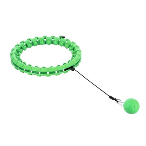 Hula hop HMS HHW01 z wypustkami i obciążnikiem zielony Hula hop HMS HHW01 z wypustkami i obciążnikiem zielony