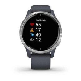 Zegarek Garmin VENU Silver Granite Blue band (WYPRZEDAŻ)