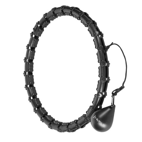 Hula Hop HMS HHW11 Plus Size z wypustkami i obciążeniem czarny Hula Hop HMS HHW11 Plus Size z wypustkami i obciążeniem czarny