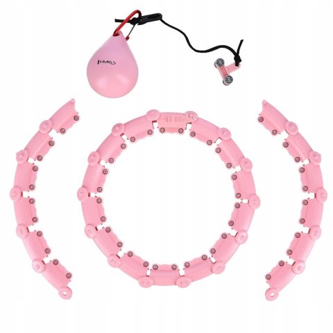 Hula Hop HMS HHW11 Plus Size z wypustkami i obciążeniem jasnoróżowy Hula Hop HMS HHW11 Plus Size z wypustkami i obciążeniem jasnoróżowy