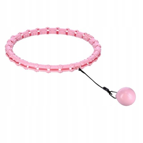 Hula Hop HMS HHW11 Plus Size z wypustkami i obciążeniem jasnoróżowy Hula Hop HMS HHW11 Plus Size z wypustkami i obciążeniem jasnoróżowy