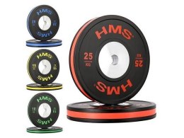 BTBR Set zestaw talerzy olimpijskich Bumper- 2x (10kg,15kg,20kg,25kg) HMS BTBR SET