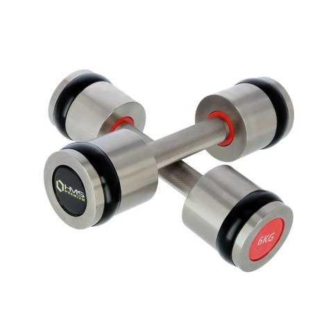 Hantle chromowane 2x6kg silikonowe elementy HMS HH06 Hantle chromowane 2x6kg silikonowe elementy HMS HH06