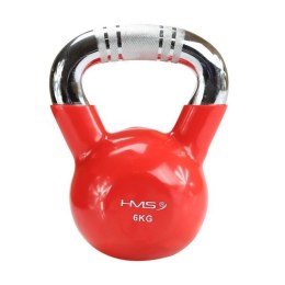 Kettlebell chromowany 6 kg czerwony HMS KTC06