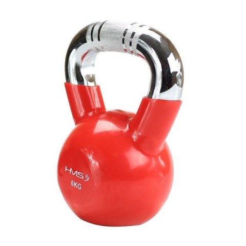 Kettlebell chromowany 6 kg czerwony HMS KTC06 Kettlebell chromowany 6 kg czerwony HMS KTC06