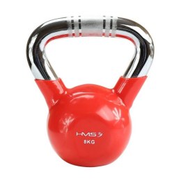 Kettlebell chromowany 8 kg czerwony HMS KTC08