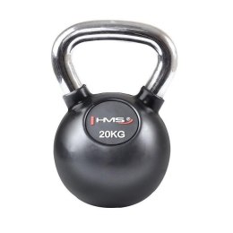 Kettlebell gumowy z chromowaną rączką 20 kg HMS KGC20