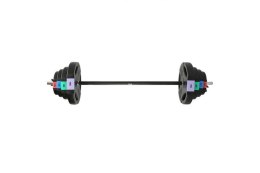 Sztanga z zmiennym obciążeniem One Fitness GSPO40 42 kg / talerze kompozytowe
