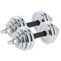 Sztangielki-Sztanga w walizce 2w1 SGP30 HMS 2x15 kg