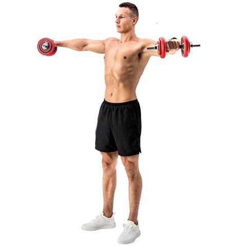 Sztangielki gumowane HMS SGGX30 z funkcją sztangi 30kg Sztangielki gumowane HMS SGGX30 z funkcją sztangi 30kg