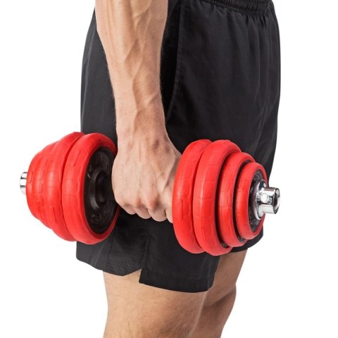Sztangielki gumowane HMS SGGX30 z funkcją sztangi 30kg Sztangielki gumowane HMS SGGX30 z funkcją sztangi 30kg