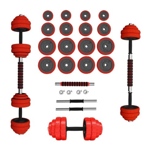 Sztangielki gumowane HMS SGGX30 z funkcją sztangi 30kg Sztangielki gumowane HMS SGGX30 z funkcją sztangi 30kg
