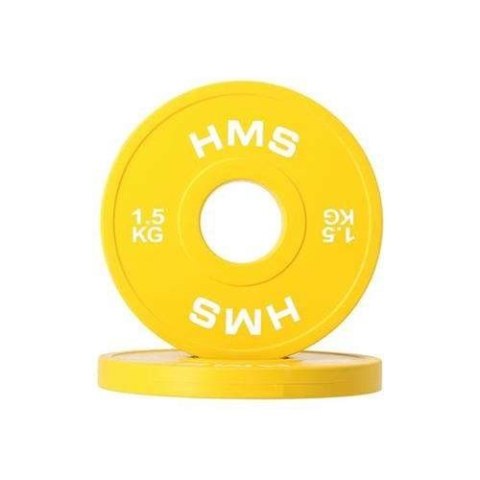 Talerz olimpijski Bumper 2x1.5kg Żółty HMS CBRS15 Talerz olimpijski Bumper 2x1.5kg Żółty HMS CBRS15