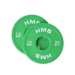 Talerz olimpijski Bumper 2x1kg Zielony HMS CBRS10