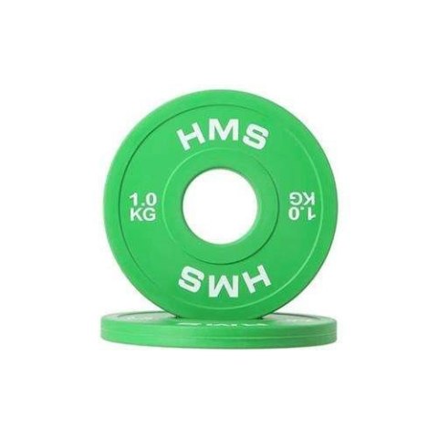 Talerz olimpijski Bumper 2x1kg Zielony HMS CBRS10 Talerz olimpijski Bumper 2x1kg Zielony HMS CBRS10