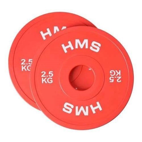 Talerz olimpijski Bumper 2x2.5kg Czerwony HMS CBRS25 Talerz olimpijski Bumper 2x2.5kg Czerwony HMS CBRS25