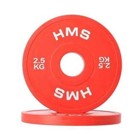Talerz olimpijski Bumper 2x2.5kg Czerwony HMS CBRS25 Talerz olimpijski Bumper 2x2.5kg Czerwony HMS CBRS25