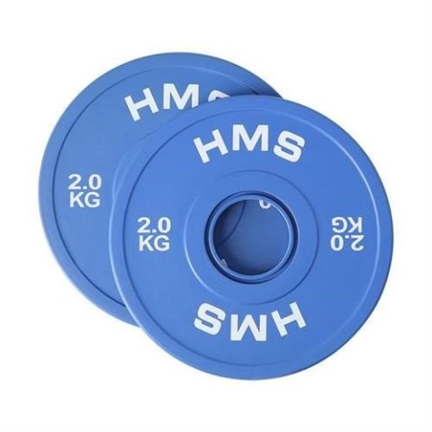 Talerz olimpijski Bumper 2x2kg Niebieski HMS CBRS20 Talerz olimpijski Bumper 2x2kg Niebieski HMS CBRS20