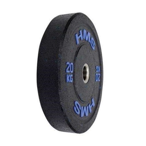Talerz olimpijski Bumper 20 kg Niebieski HMS HTBR20 Talerz olimpijski Bumper 20 kg Niebieski HMS HTBR20