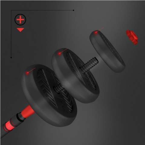 Zestaw ciężarów 6w1 HMS SGN120 (sztanga, sztangielki i kettlebell) 20kg Zestaw ciężarów 6w1 HMS SGN120 (sztanga, sztangielki i kettlebell) 20kg