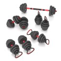 Zestaw ciężarów 6w1 HMS SGN120 (sztanga, sztangielki i kettlebell) 20kg