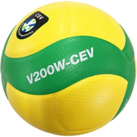 Piłka do siatkówki Mikasa V200W CEV meczowa żółto-zielona rozm. 5 Piłka do siatkówki Mikasa V200W CEV meczowa żółto-zielona rozm. 5