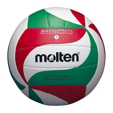 Piłka do siatkówki Molten V5M2500 biało-czerwono-zielona rozm. 5 Piłka do siatkówki Molten V5M2500 biało-czerwono-zielona rozm. 5