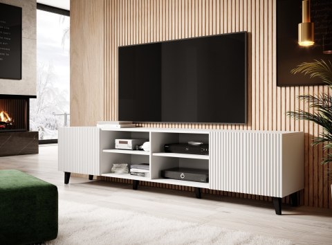 Szafka RTV PAFOS 200x40x52 biały mat Szafka RTV PAFOS 200x40x52 biały mat