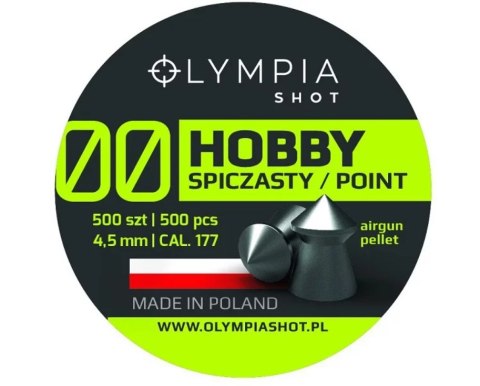 Śrut 4,5mm OLYMPIA SHOT Hobby szpic 500szt HG-500 Śrut 4,5mm OLYMPIA SHOT Hobby szpic 500szt HG-500
