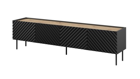 Szafka RTV 4D ONDA 200x40x35-54 czarny (stojąca lub wisząca) Szafka RTV 4D ONDA 200x40x35-54 czarny (stojąca lub wisząca)