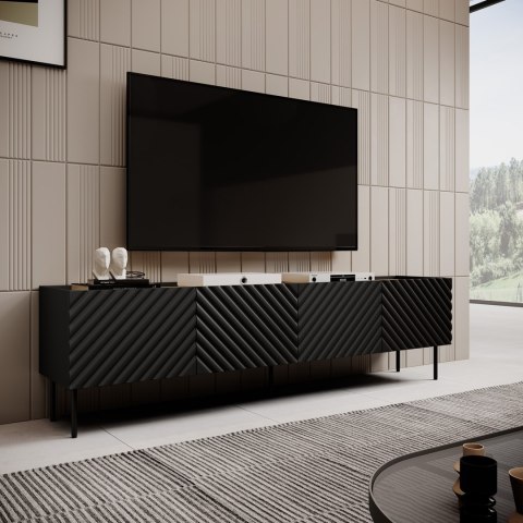 Szafka RTV 4D ONDA 200x40x35-54 czarny (stojąca lub wisząca) Szafka RTV 4D ONDA 200x40x35-54 czarny (stojąca lub wisząca)