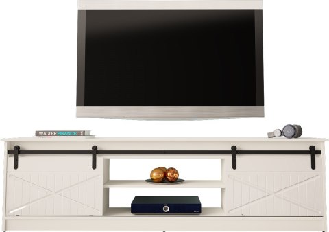 Szafka RTV GRANERO 200x56,7x35 biały/biały połysk Szafka RTV GRANERO 200x56,7x35 biały/biały połysk