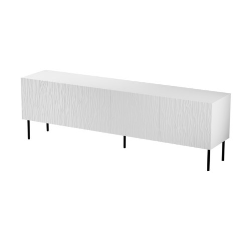 Szafka RTV JUNGLE 190x40,5x59,5 biały mat + czarne nóżki Szafka RTV JUNGLE 190x40,5x59,5 biały mat + czarne nóżki