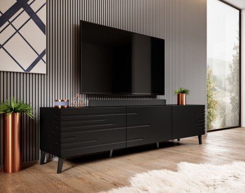 Szafka RTV NOVA 186x40x48 czarny mat Szafka RTV NOVA 186x40x48 czarny mat