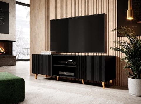Szafka RTV PAFOS 150x40x52 czarny mat Szafka RTV PAFOS 150x40x52 czarny mat