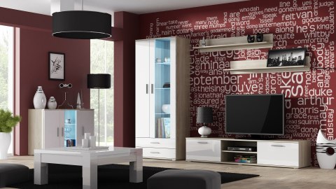 Szafka RTV SOHO 180 dąb sonoma/ biały połysk Szafka RTV SOHO 180 dąb sonoma/ biały połysk