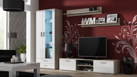 Szafka RTV SOHO 180 dąb sonoma/ biały połysk Szafka RTV SOHO 180 dąb sonoma/ biały połysk