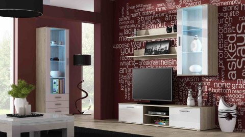 Szafka RTV SOHO 180 dąb sonoma/ biały połysk Szafka RTV SOHO 180 dąb sonoma/ biały połysk