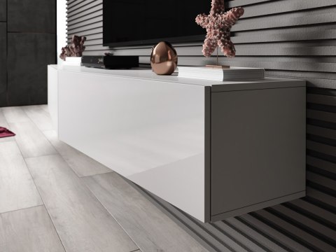 Szafka RTV VIGO SLANT 180cm (2x90) biały/biały poł Szafka RTV VIGO SLANT 180cm (2x90) biały/biały poł